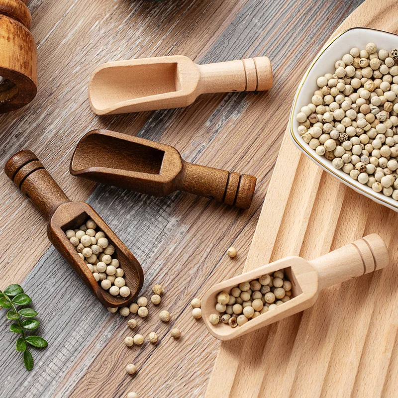 Home Cooking Set - 2/5PCS Wooden Coffee Scoop Set Mini